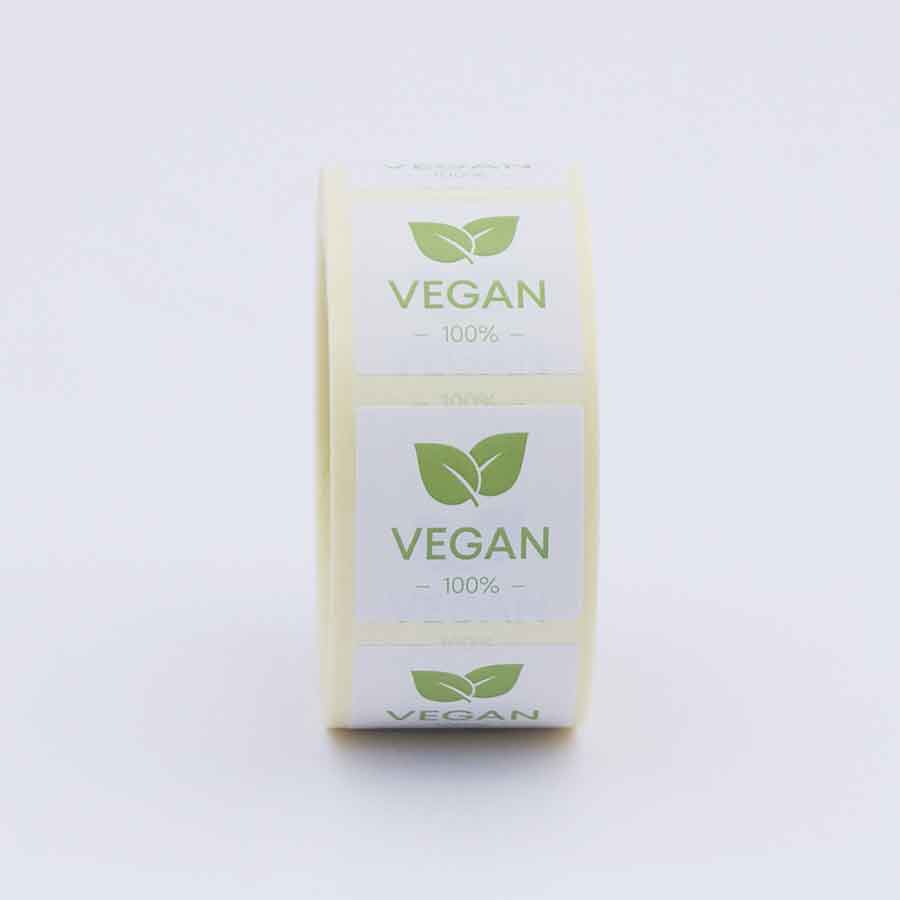 etiqueta adhesiva vegan