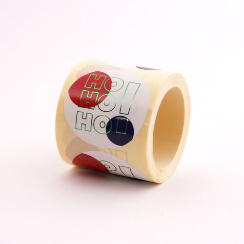 250 Etiquetes adhesives Nadal cercles "HO HO HO" - Imatge 3
