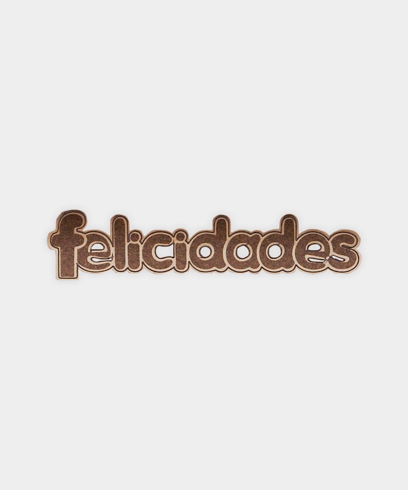 Etiqueta amb forma "FELICITATS"